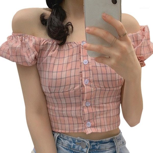 summer women simple square collar short sleeve plaid print buttons basic blouse new arrival1, White
summer women simple square collar short sleeve plaid print buttons basic blouse new arrival1, White