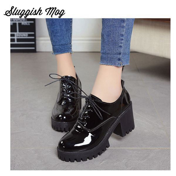 sluggish mog women platform high heels oxfords pu leather 7.5cm height square heel basic shoes solid color lace-up shoes wg04 y200702, Black
sluggish mog women platform high heels oxfords pu leather 7.5cm height square heel basic shoes solid color lace-up shoes wg04 y200702, Black