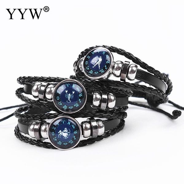 yyw 12 constellation bracelet men leather bracelet for men boys women girl jewelry accessories charm bracelets gifts pulseira, Black
yyw 12 constellation bracelet men leather bracelet for men boys women girl jewelry accessories charm bracelets gifts pulseira, Black