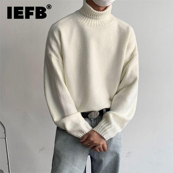 iefb men's autumn and winter white turtleneck sweater trendy male korean trend ins loose knitwear casual pulloer 9y9469 211221, White;black
iefb men's autumn and winter white turtleneck sweater trendy male korean trend ins loose knitwear casual pulloer 9y9469 211221, White;black