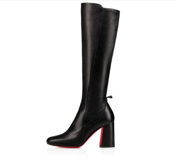 2021 brands women red bottom boots kronobotte knee boots chunky heels black calf leather lady booties party,wedding
2021 brands women red bottom boots kronobotte knee boots chunky heels black calf leather lady booties party,wedding