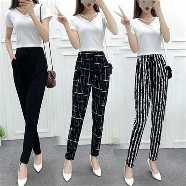 female spring autumn striped plaid leggings lady large size casual ankle polyester pant bow lady lace up waist fashion pants, Black
female spring autumn striped plaid leggings lady large size casual ankle polyester pant bow lady lace up waist fashion pants, Black