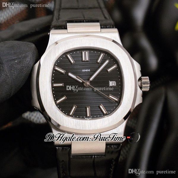 40mm 5711 cal a324 automatic mens watch steel case black textured dial silver white stick markers leather strap watches 2022 puretime g20b2, Slivery;brown
40mm 5711 cal a324 automatic mens watch steel case black textured dial silver white stick markers leather strap watches 2022 puretime g20b2, Slivery;brown