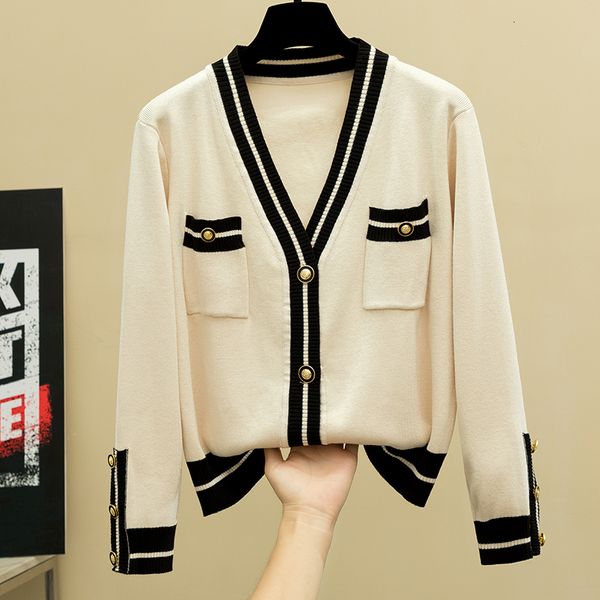 2021 new spring autumn women cardigan fashion knitted outwear coat v neck open cardigans casual female sweater zilr, White;black
2021 new spring autumn women cardigan fashion knitted outwear coat v neck open cardigans casual female sweater zilr, White;black