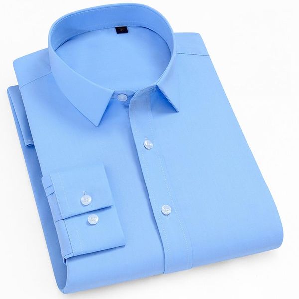 men's casual shirts stretch solid plain long sleeve slim fit business non-iron easy care no shrink without chest pocket, White;black
men's casual shirts stretch solid plain long sleeve slim fit business non-iron easy care no shrink without chest pocket, White;black