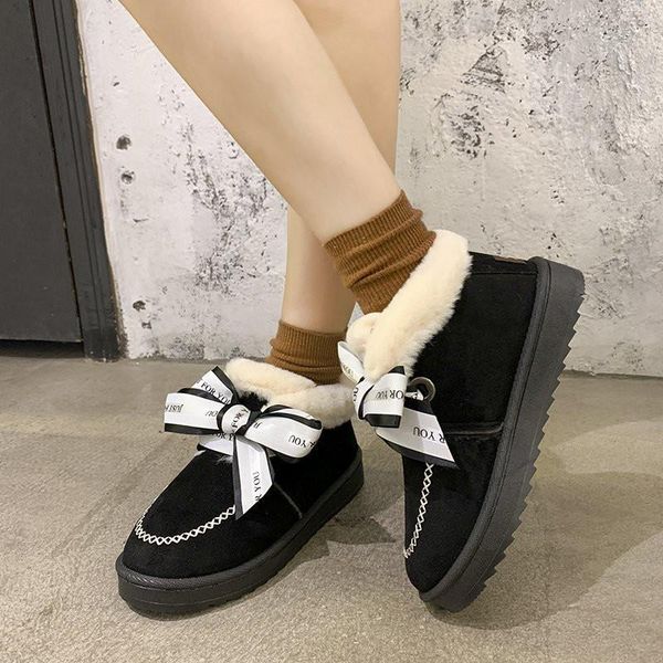 women boots female winter boots warmer plush bowtie fur suede flat slip on ankle snow women's shoes fashion platform black
women boots female winter boots warmer plush bowtie fur suede flat slip on ankle snow women's shoes fashion platform black