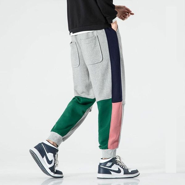 men's pants 2021 autumn winter men harem japanese style fashion street wear sweatpants color splicing loose joggers man plus size, Black
men's pants 2021 autumn winter men harem japanese style fashion street wear sweatpants color splicing loose joggers man plus size, Black