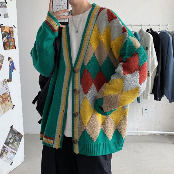 2020 autumn and winter men's new color stereo diamond loose cardigan fashion trend casual atmosphere sweater size -2xl, White;black
2020 autumn and winter men's new color stereo diamond loose cardigan fashion trend casual atmosphere sweater size -2xl, White;black