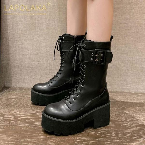 boots lapolaka fashion 2021 motorcycle women shoes thick heels trendy design ins cool gothic boot lady, Black
boots lapolaka fashion 2021 motorcycle women shoes thick heels trendy design ins cool gothic boot lady, Black