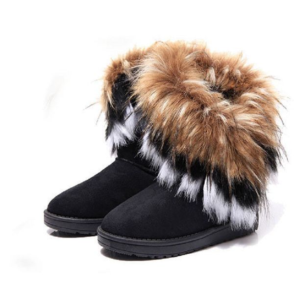 women fur boots ladies winter warm ankle boots for women snow shoes style round-toe slip on female flock snow boot ladies shoes. c1023, Black
women fur boots ladies winter warm ankle boots for women snow shoes style round-toe slip on female flock snow boot ladies shoes. c1023, Black