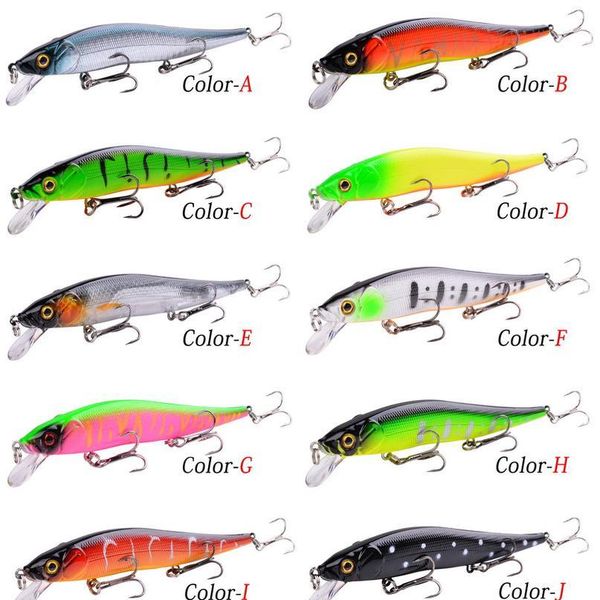 minnow fishing lure 11.5cm 13.9g floating artificial hard bait bass wobbler lures crankbait pike treble hook jllitm
minnow fishing lure 11.5cm 13.9g floating artificial hard bait bass wobbler lures crankbait pike treble hook jllitm