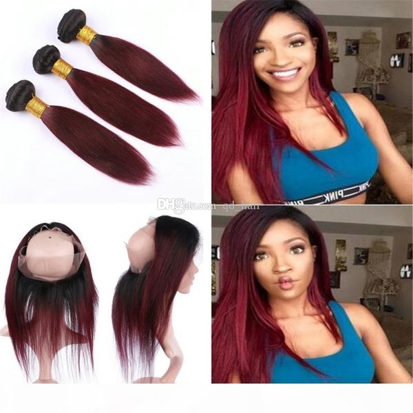 pre plucked 360 lace band frontal with hair bundles dark root ombre 1b 99j straight hair extension with 360 lace frontal 22.5*4*2, Black;brown
pre plucked 360 lace band frontal with hair bundles dark root ombre 1b 99j straight hair extension with 360 lace frontal 22.5*4*2, Black;brown