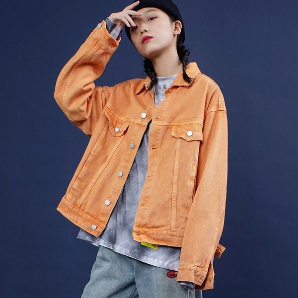 women's jackets fashion denim jacket women 2021 spring autumn retro hong kong flavor korean plus size loose jean cothes female coats, Black;brown