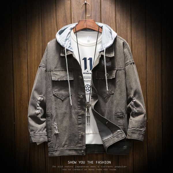 2021 spring autumn jeans jacket men fashion slim fit long sleeve denim jackets hooded casual turn down collar coat male cowboy, Black;brown
2021 spring autumn jeans jacket men fashion slim fit long sleeve denim jackets hooded casual turn down collar coat male cowboy, Black;brown