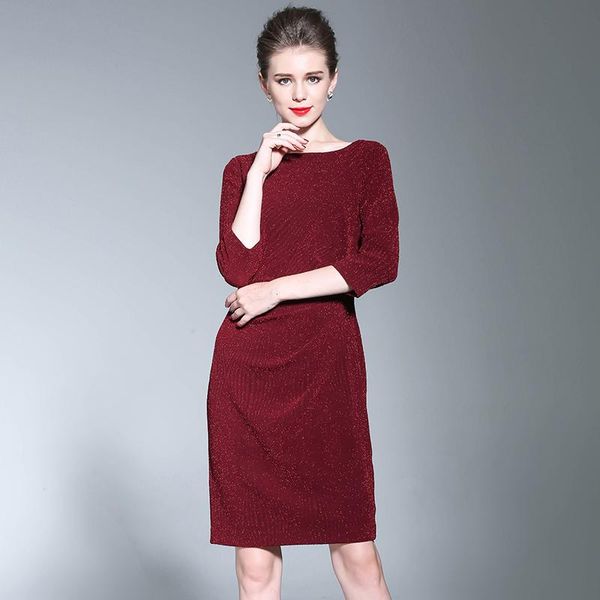 fall spring fashion women 3/4 sleeve pleated sequins slim wine red dress , autumn 4xl 3xl female office lady glitter dresses, Black;gray
fall spring fashion women 3/4 sleeve pleated sequins slim wine red dress , autumn 4xl 3xl female office lady glitter dresses, Black;gray