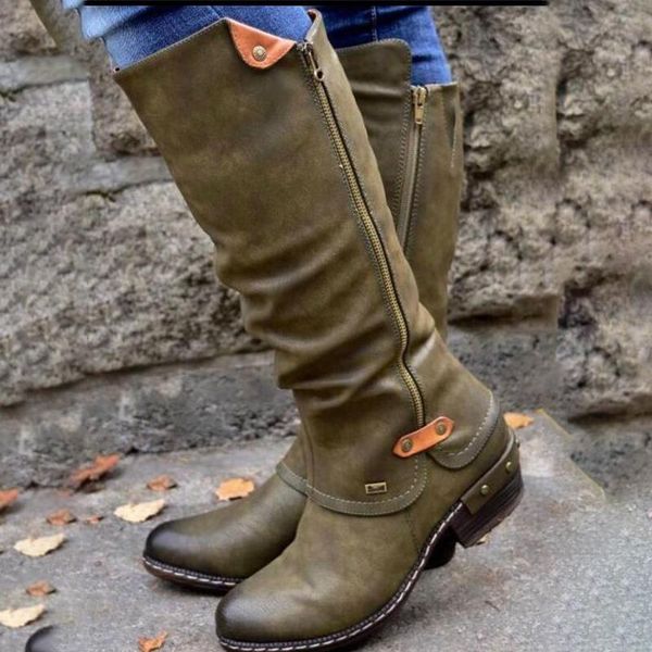 womens western boots autumn winter long mid calf leather zipper solid boots round toe low heel snow warm 2020, Black
womens western boots autumn winter long mid calf leather zipper solid boots round toe low heel snow warm 2020, Black