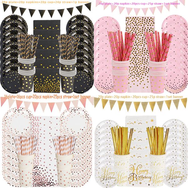 gold dot disposable tableware set cup plate napkin banner 1st birthday decor baby shower girl party supplies
gold dot disposable tableware set cup plate napkin banner 1st birthday decor baby shower girl party supplies