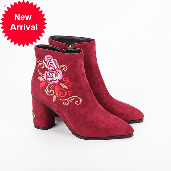 2021 the new party style to the ankle fashion dress flowers zipper high heels thick riding boots women's shoes 9vz8, Black
2021 the new party style to the ankle fashion dress flowers zipper high heels thick riding boots women's shoes 9vz8, Black