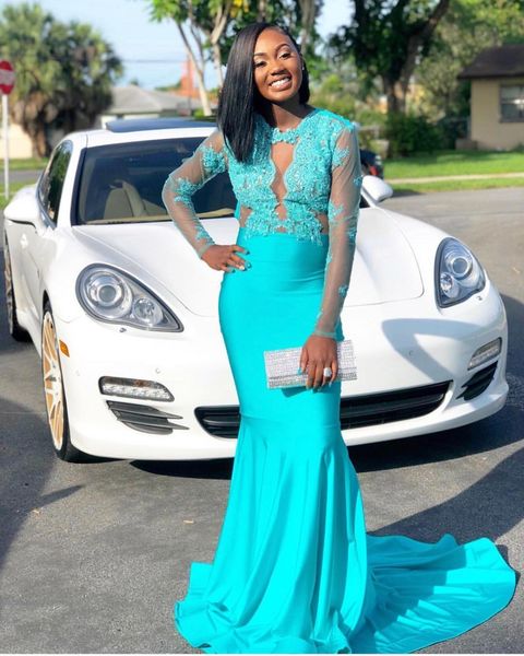 lace appliqued illusion long sleeve prom dresses turquoise o-neck vestidos de gala formal evening gowns, Black;red
lace appliqued illusion long sleeve prom dresses turquoise o-neck vestidos de gala formal evening gowns, Black;red