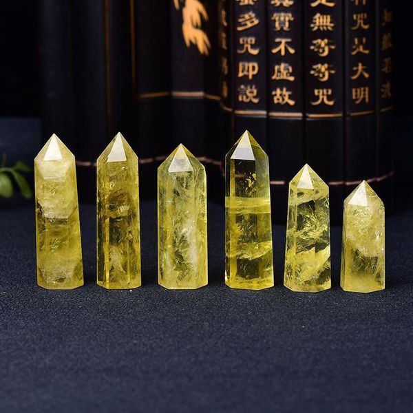1pc natural crystal point citrine healing obelisk yellow quartz wand beautiful ornament for home decor energy stone jllhyb, Black
1pc natural crystal point citrine healing obelisk yellow quartz wand beautiful ornament for home decor energy stone jllhyb, Black