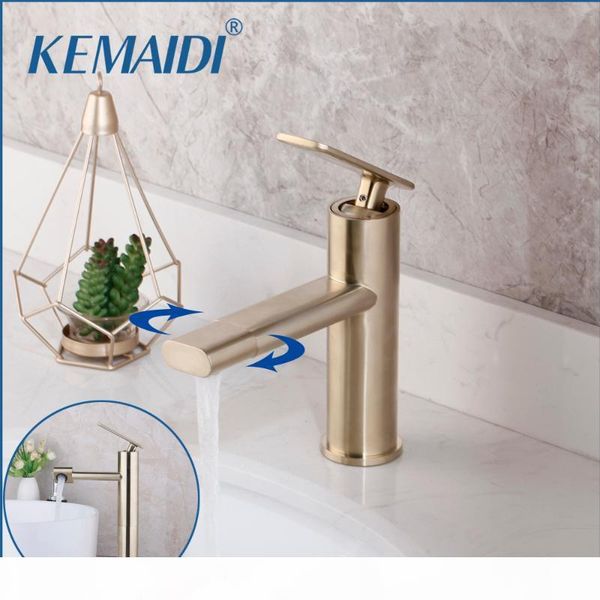 kemai bathroom basin faucets sink mixer brushed gold tap brasstap water faucet waterfall basin mixer faucet 360 swivel spout
kemai bathroom basin faucets sink mixer brushed gold tap brasstap water faucet waterfall basin mixer faucet 360 swivel spout