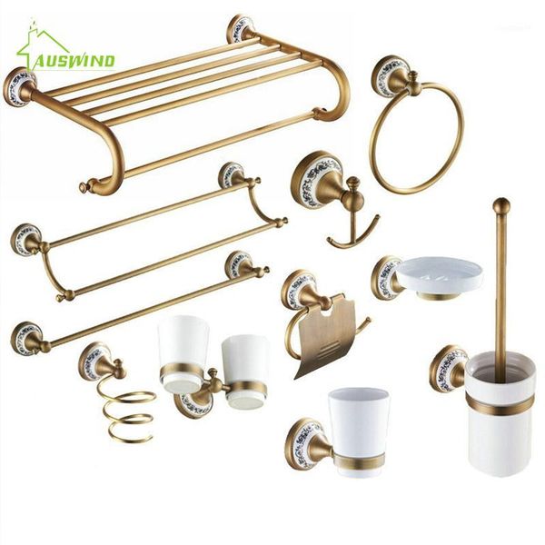 auswind antique brushed brass porcelain base bathroom hardware set bronze ceramic bathroom products with flower decoration1
auswind antique brushed brass porcelain base bathroom hardware set bronze ceramic bathroom products with flower decoration1