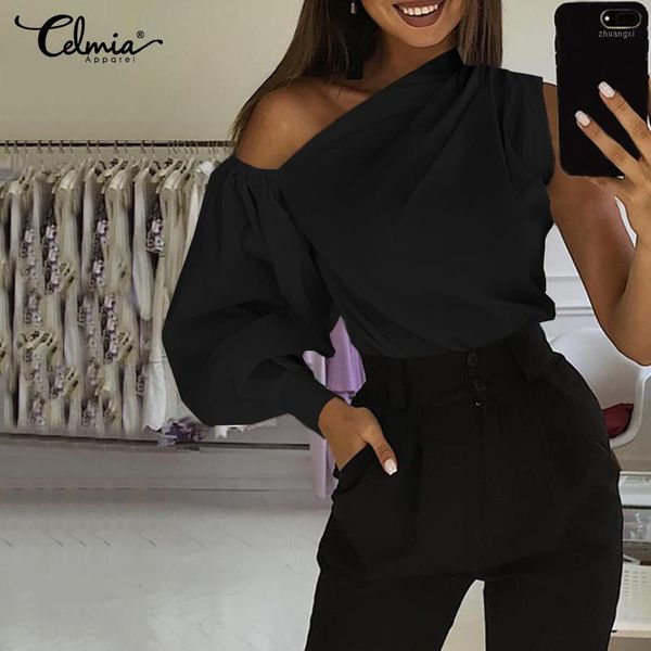 fashion women's off shoulder 2020 celmia ladies lantern sleeve asymmetrical blouse casual solid office shirts blusas1, White
fashion women's off shoulder 2020 celmia ladies lantern sleeve asymmetrical blouse casual solid office shirts blusas1, White