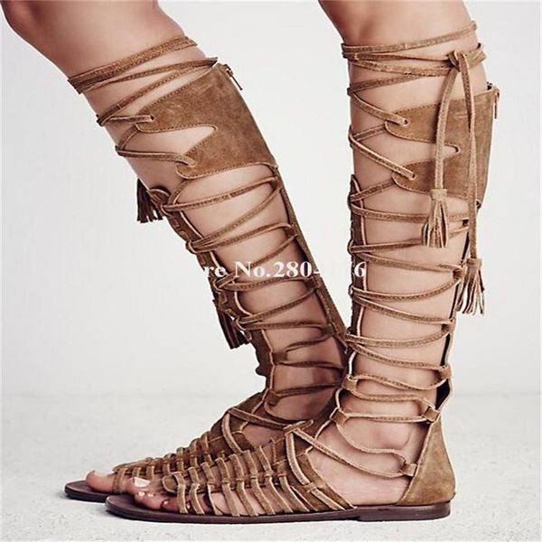brand design женщины моды open toe замша колено высокие сапоги плоский гладиатор ремень крест плоский сандал сапоги bohemia, Black
brand design женщины моды open toe замша колено высокие сапоги плоский гладиатор ремень крест плоский сандал сапоги bohemia, Black