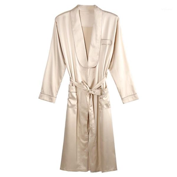 new men gold lounge sleepwear high-grade silk nightwear for men comfort silky bathrobes noble dressing gown men's sleep robes1, Black;brown
new men gold lounge sleepwear high-grade silk nightwear for men comfort silky bathrobes noble dressing gown men's sleep robes1, Black;brown