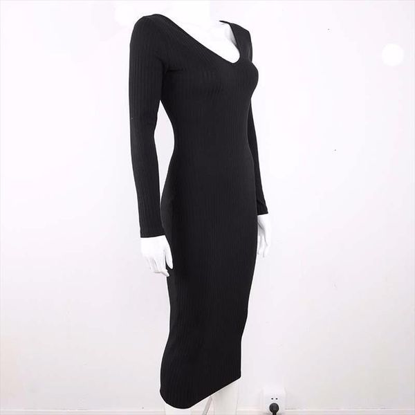 bodycon dresses women v neck long sleeve stretchy club party midi dress knitted sweater casual pencil long dress designer clothes, Black;gray
bodycon dresses women v neck long sleeve stretchy club party midi dress knitted sweater casual pencil long dress designer clothes, Black;gray