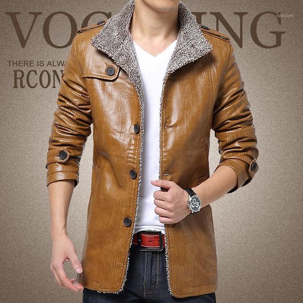 pu leather jacket men winter jackets and coats thickening wool windbreak waterproof warm trench coat motorcycle jaqueta de couro1, Black;brown
pu leather jacket men winter jackets and coats thickening wool windbreak waterproof warm trench coat motorcycle jaqueta de couro1, Black;brown