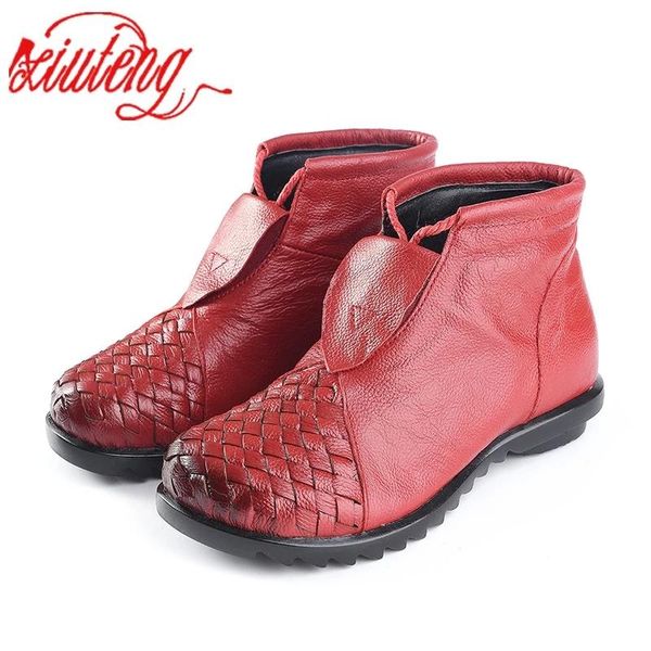 xiuteng women 2021 genuine leather boots flat boots soft cowhide women's shoes front zip ankle zapatos mujer large size 41, Black
xiuteng women 2021 genuine leather boots flat boots soft cowhide women's shoes front zip ankle zapatos mujer large size 41, Black