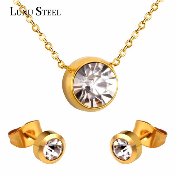 luxusteel ошейники 2020 ожерелий обручальных комплектов ювелирных изделий круглый циркон ювелирных изделия ожерелье серьга brinco цвет золот, Silver
luxusteel ошейники 2020 ожерелий обручальных комплектов ювелирных изделий круглый циркон ювелирных изделия ожерелье серьга brinco цвет золот, Silver
