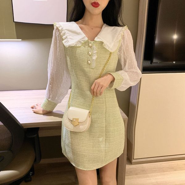 new french style fashionable doll neck doll women's skirt dress women's dresslong sleeve mesh green fairy dress u0ub6, Gray
new french style fashionable doll neck doll women's skirt dress women's dresslong sleeve mesh green fairy dress u0ub6, Gray
