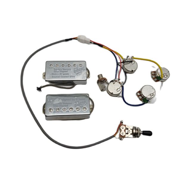 custom upgrade gold chrome humbucker alnico pickups 4c conductor with wiring harness for gibson guitar 1 set
custom upgrade gold chrome humbucker alnico pickups 4c conductor with wiring harness for gibson guitar 1 set