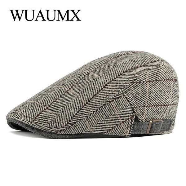 berets wuaumx autumn beret hats men visor retro british peaked flat ivy cap elderly duckbill hat middle-aged herringbone, Blue;gray
berets wuaumx autumn beret hats men visor retro british peaked flat ivy cap elderly duckbill hat middle-aged herringbone, Blue;gray