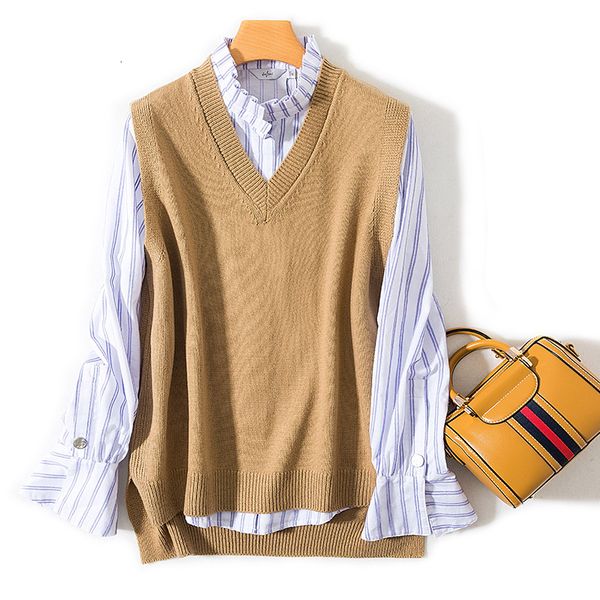 2021 female waistcoat 100% cashmere and knitting women's blouses winter-neckline*autumn wool mixed ko2r, White;black
2021 female waistcoat 100% cashmere and knitting women's blouses winter-neckline*autumn wool mixed ko2r, White;black