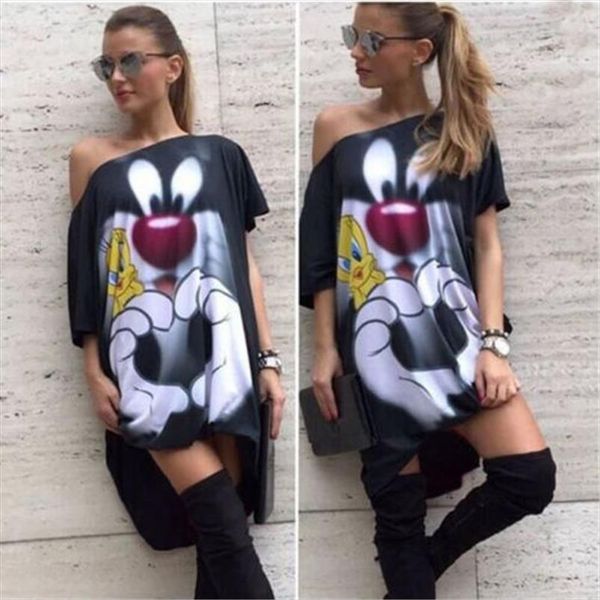 summer women ladies off shoulder casual loose dress cartoon dress short sleeve plus size women sexy, Black;gray
summer women ladies off shoulder casual loose dress cartoon dress short sleeve plus size women sexy, Black;gray