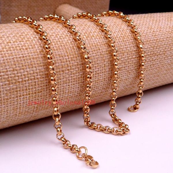 in bulk 5pcs/ lot wide 4mm stainless steel gold rolo chain necklace fashion women men gifts jewelry 18''-32, Silver
in bulk 5pcs/ lot wide 4mm stainless steel gold rolo chain necklace fashion women men gifts jewelry 18''-32, Silver