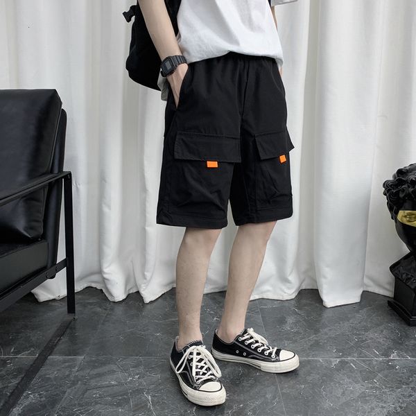 2020 summer men's large sports casual overalls solid color shorts capris, White;black
2020 summer men's large sports casual overalls solid color shorts capris, White;black