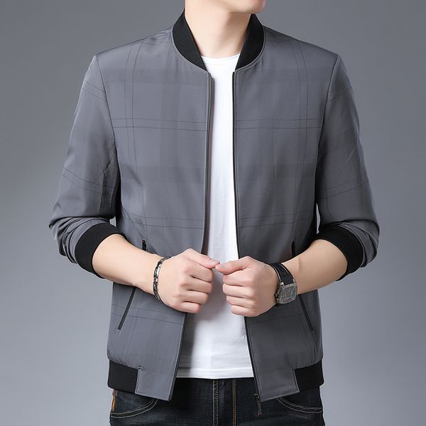 spring and thin men's jacket cool casual autumn youth plaid dad baseball coat, Black;brown
spring and thin men's jacket cool casual autumn youth plaid dad baseball coat, Black;brown