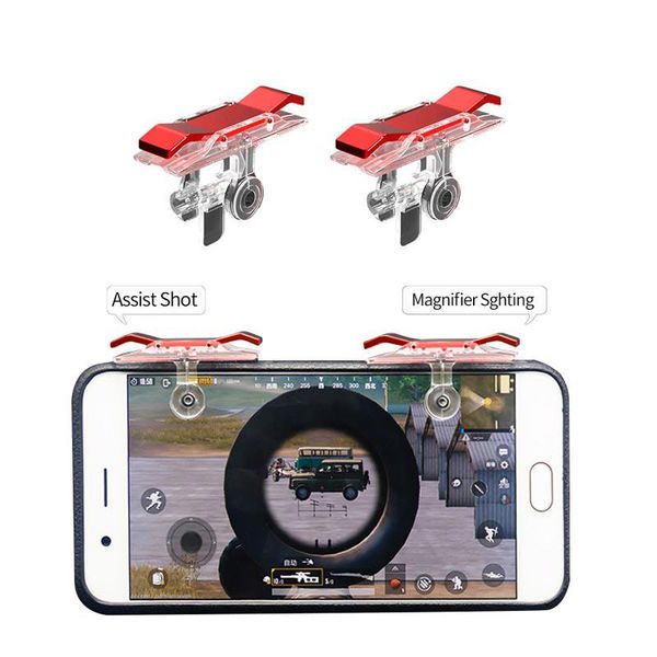 1 pair pubg trigger fire button for mobile phone game controller shooter trigger universal for huawei
1 pair pubg trigger fire button for mobile phone game controller shooter trigger universal for huawei