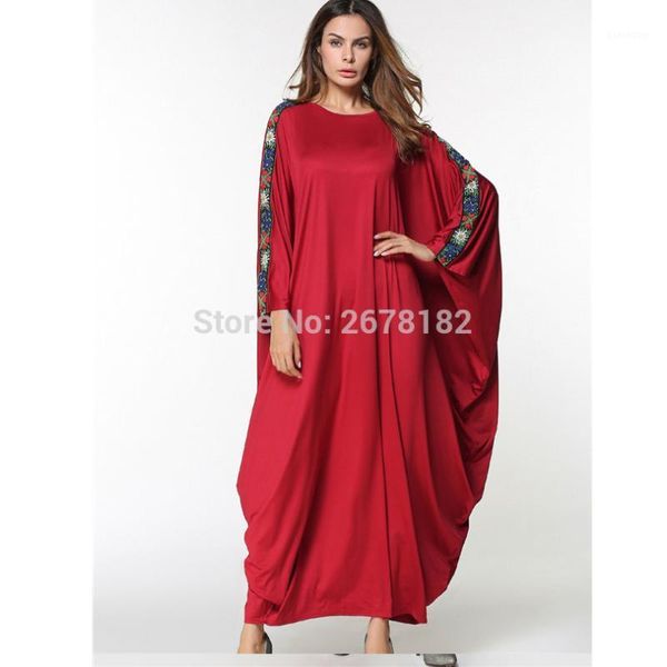 long sleeve long dress maxi muslim dress bat sleeve abaya islamic women clothing vintage robe kaftan moroccan embroidey 52341, Red
long sleeve long dress maxi muslim dress bat sleeve abaya islamic women clothing vintage robe kaftan moroccan embroidey 52341, Red