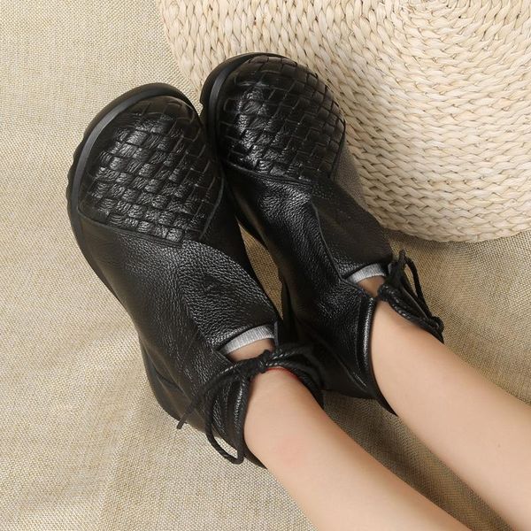ankle boots women soft genuine leather flats shoes casual buckle zipper round toe short boots new 2020 autumn winter girl, Black
ankle boots women soft genuine leather flats shoes casual buckle zipper round toe short boots new 2020 autumn winter girl, Black