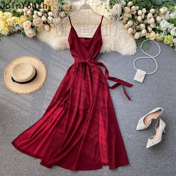 joinyouth vintage spaghetti strap midi long dress elegant summer party high waist bandage dresses women backless maxi robe, Black;gray
joinyouth vintage spaghetti strap midi long dress elegant summer party high waist bandage dresses women backless maxi robe, Black;gray