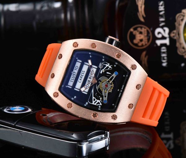 2020 men watch luxury watch black colored silicone strap fashion designer watch sport quartz analog clock rmelogio masculino, Slivery;brown
2020 men watch luxury watch black colored silicone strap fashion designer watch sport quartz analog clock rmelogio masculino, Slivery;brown