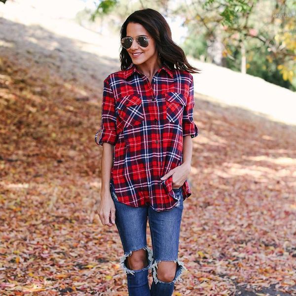 casual slim show thin women ladies long sleeve turn-down collar pockets single breasted plaid pink shirts outfit spring fall1, White
casual slim show thin women ladies long sleeve turn-down collar pockets single breasted plaid pink shirts outfit spring fall1, White