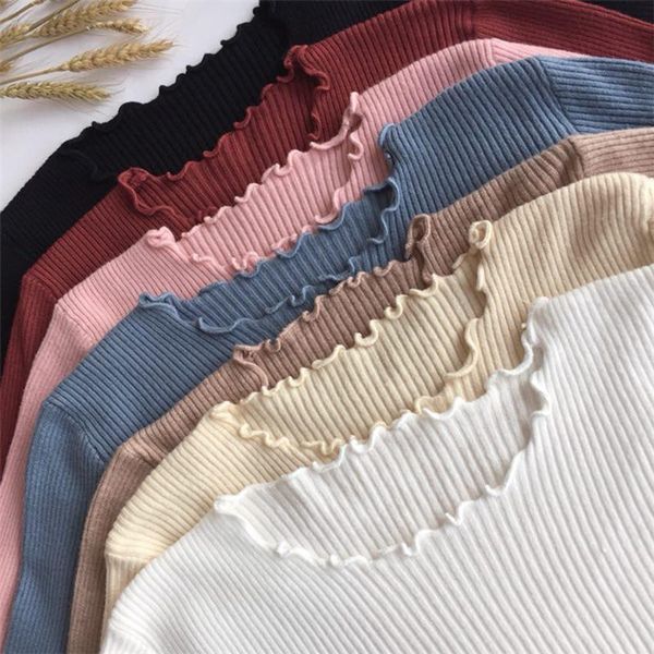 o neck ruched women sweater high elastic solid 2020 fall winter fashion sweater women slim knitted pullovers pull femme, White;black
o neck ruched women sweater high elastic solid 2020 fall winter fashion sweater women slim knitted pullovers pull femme, White;black