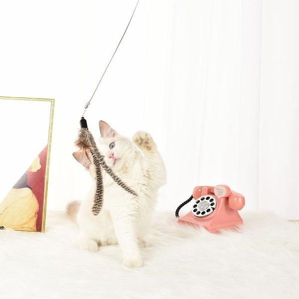 cat toys feathers stick funny bells accompany interaction training kitten pet dog scratch resistant
cat toys feathers stick funny bells accompany interaction training kitten pet dog scratch resistant