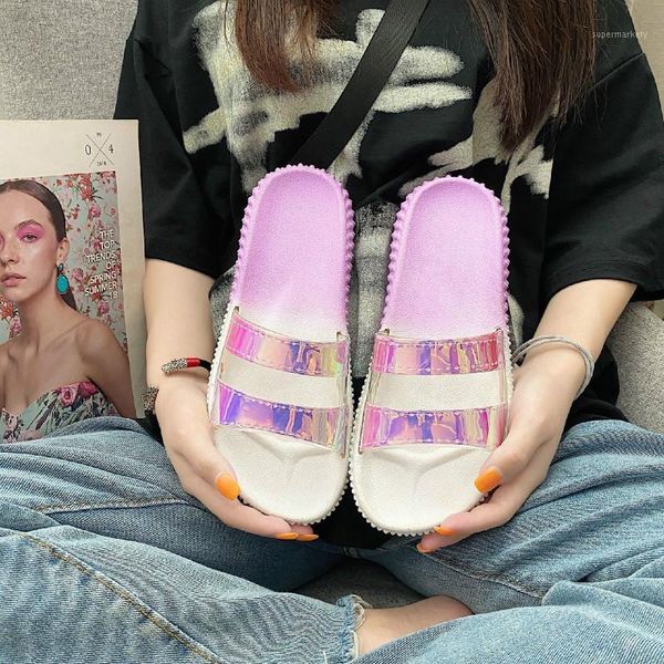 women's summer outdoor slippers fashion style 2020 new fashion all-match women magic color parallel sandals zapatos mujer1, Black
women's summer outdoor slippers fashion style 2020 new fashion all-match women magic color parallel sandals zapatos mujer1, Black